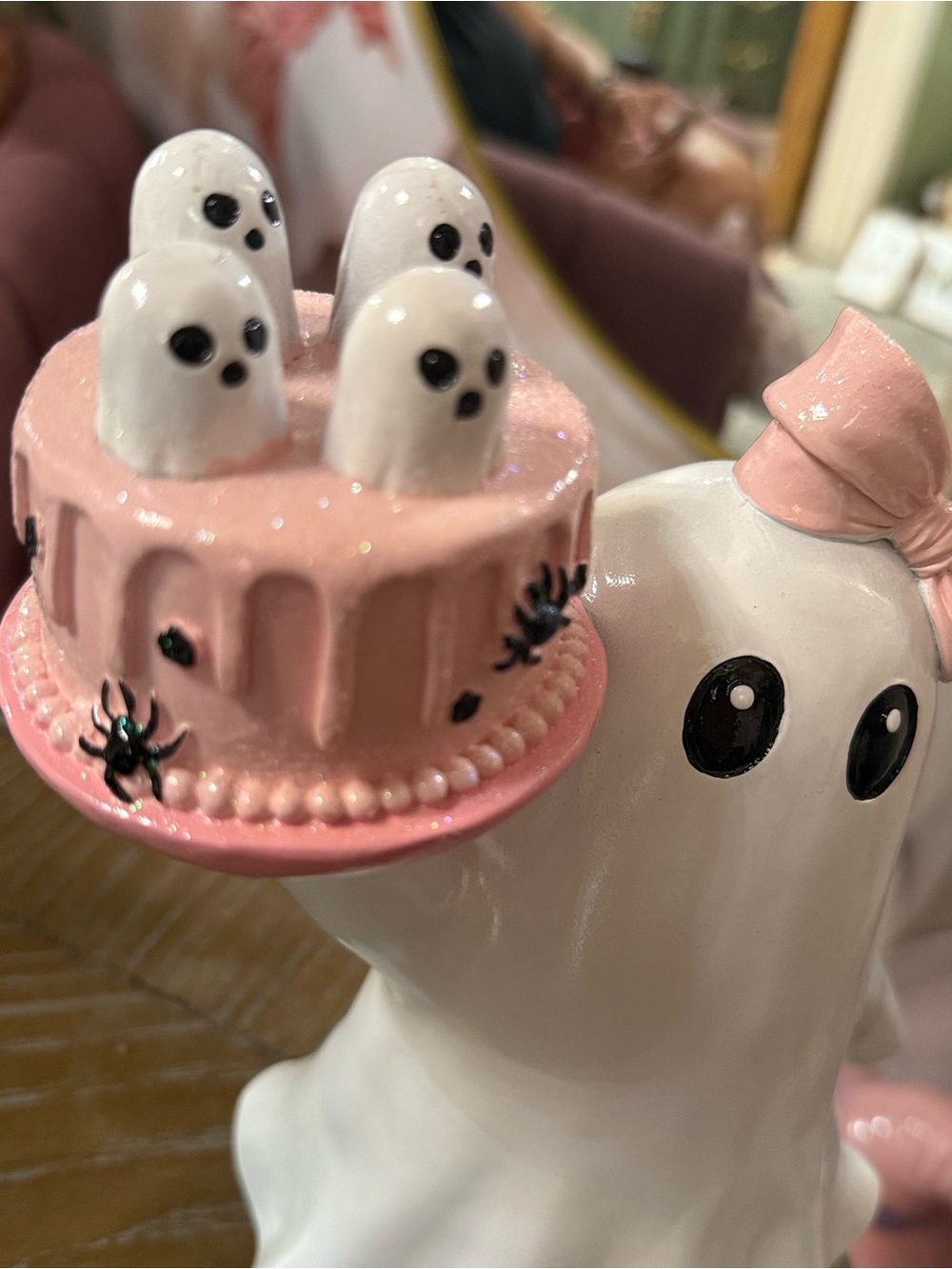 VIRAL T.J.Maxx HomeGoods Cakes Candy & Bows OhMy! Ghost Statue Figurine Decor